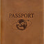 Fundas cuero pasaporte soporte documentos viaje marrón claro