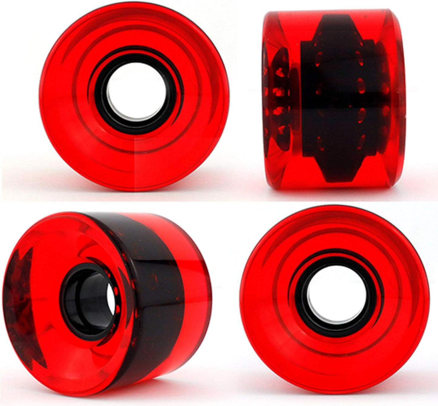 Monopatín longboard trucks ruedas 2.756pulg 7pulg gel rojo