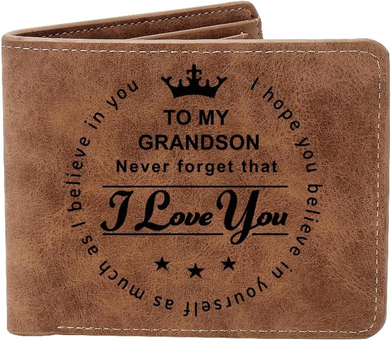 Billetera cuero personalizada para hombre regalo nieto