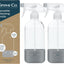 Botellas pulverizadoras vidrio 2x16oz con etiqueta silicona