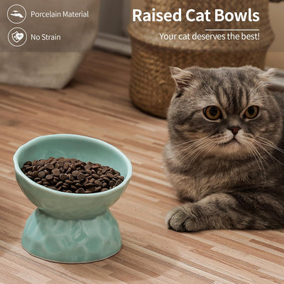 Tazones elevados cerámica para gatos y perros pequeños