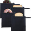 Bolsas reutilizables almuerzo aisladas 4 pzas negro
