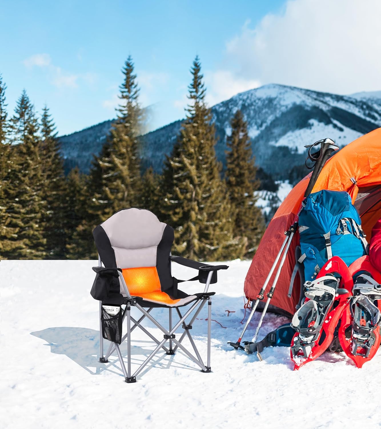 Silla deportiva climatizada plegable 10000mAh acolchado