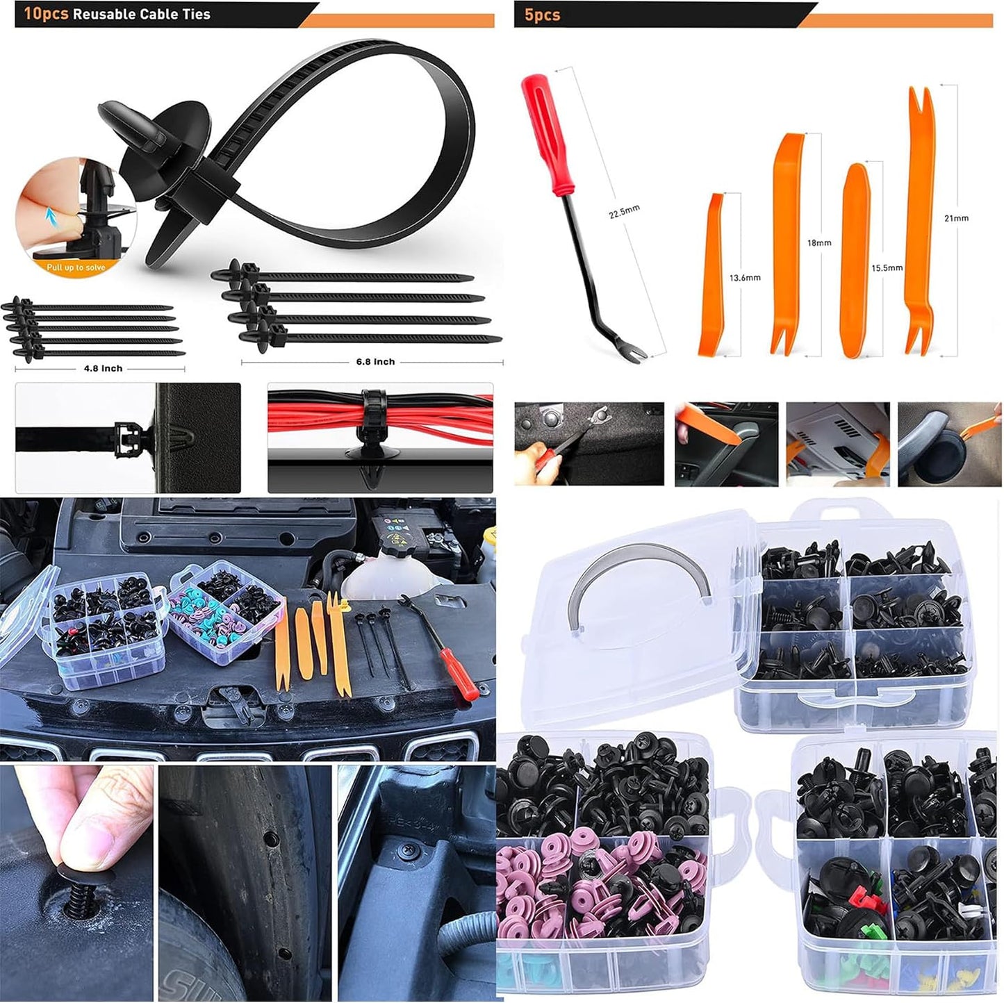 Kit accesorios parachoques 725 pzas