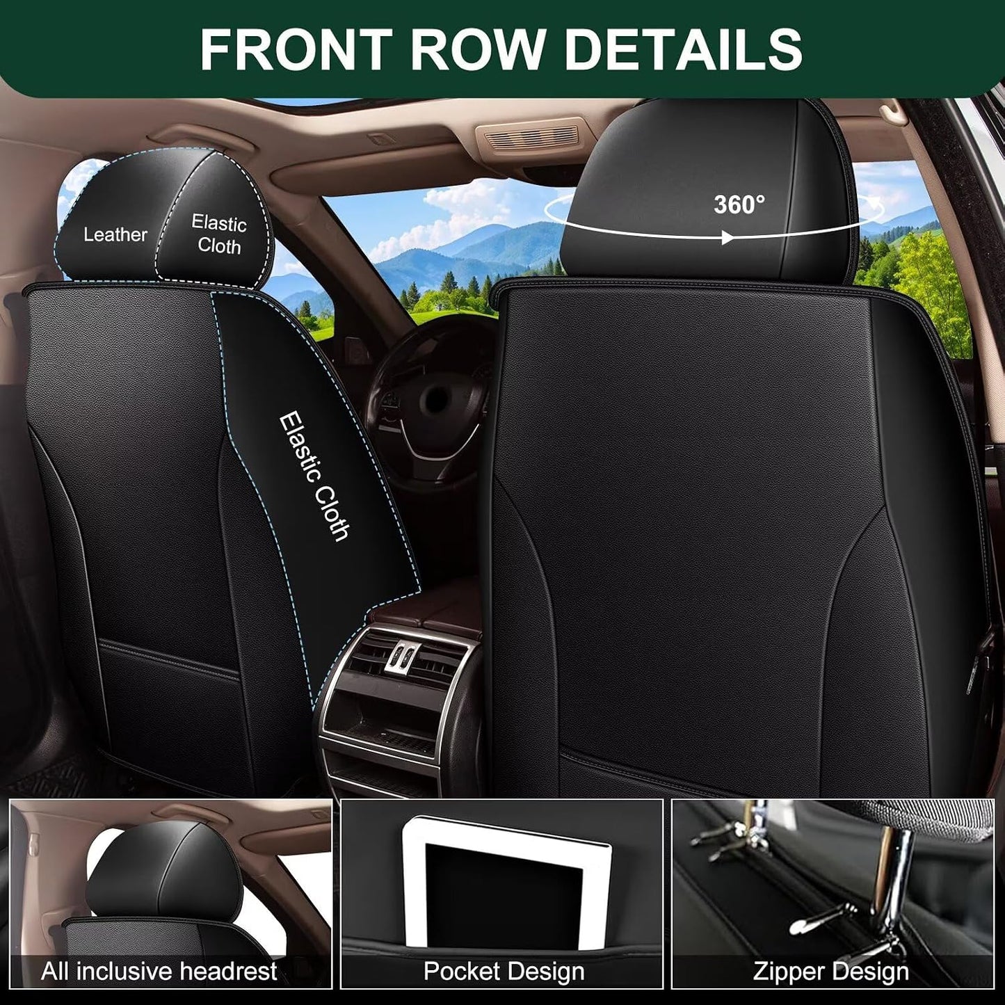 Juego fundas asiento coche Chevy Trax cuero sintético