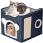Cama plegable para gatos con almohadilla y bola 16.5x16.5x13.2