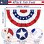 6 Banderas Americanas Plisadas 3x6ft Decoración 4 de Julio