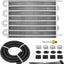 Kit enfriador aceite universal 5/16" aluminio plateado 405