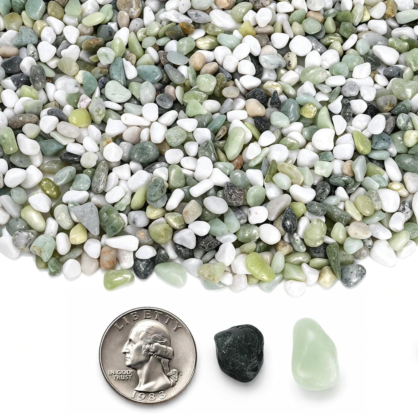 Piedras decorativas jade pulido 12lb para plantas
