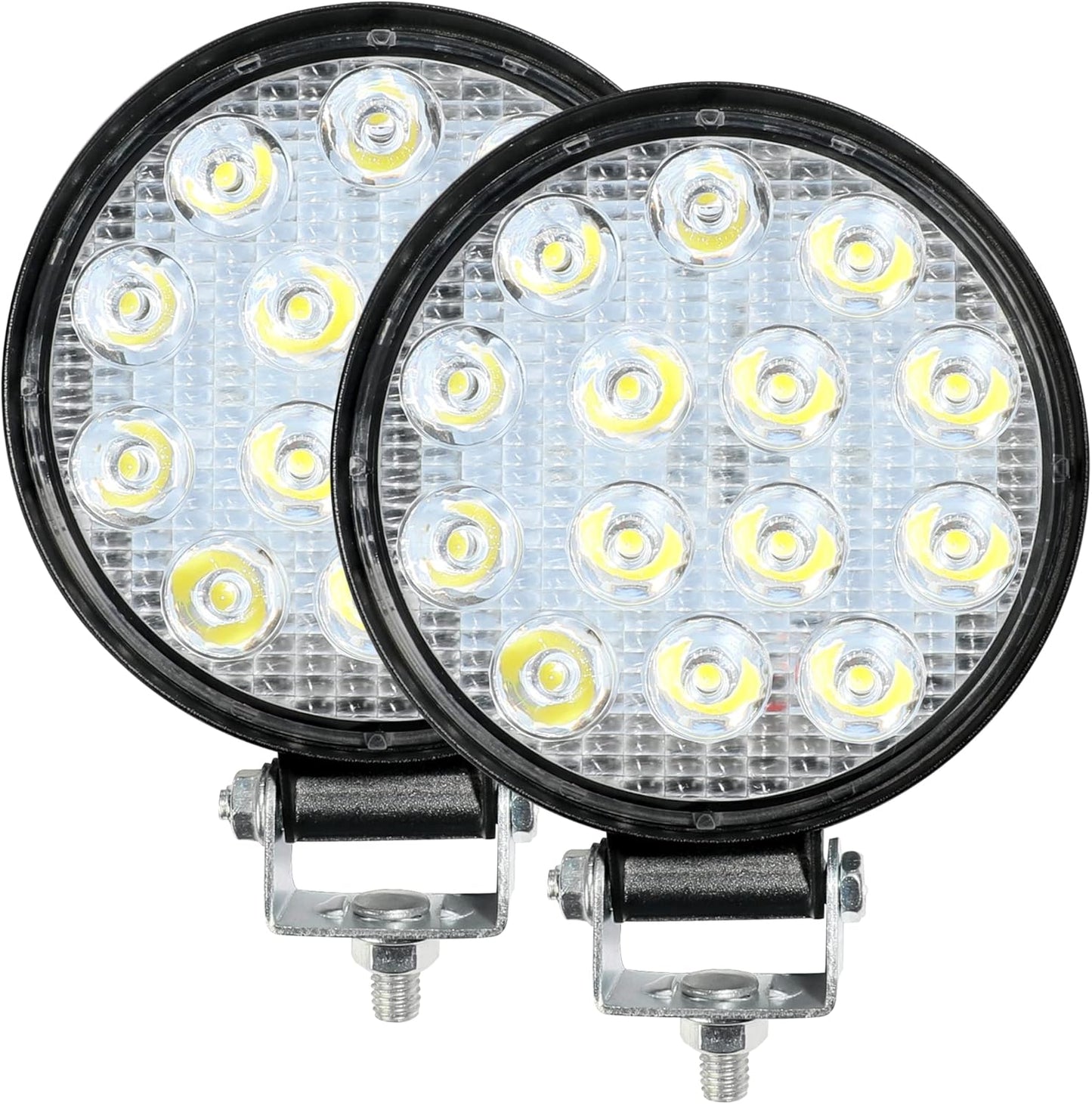2 Pzas Luces LED Redondas 4.5pulg Todo Terreno 42W