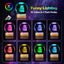 Luz nocturna bola cristal panda madera 16 colores control remoto