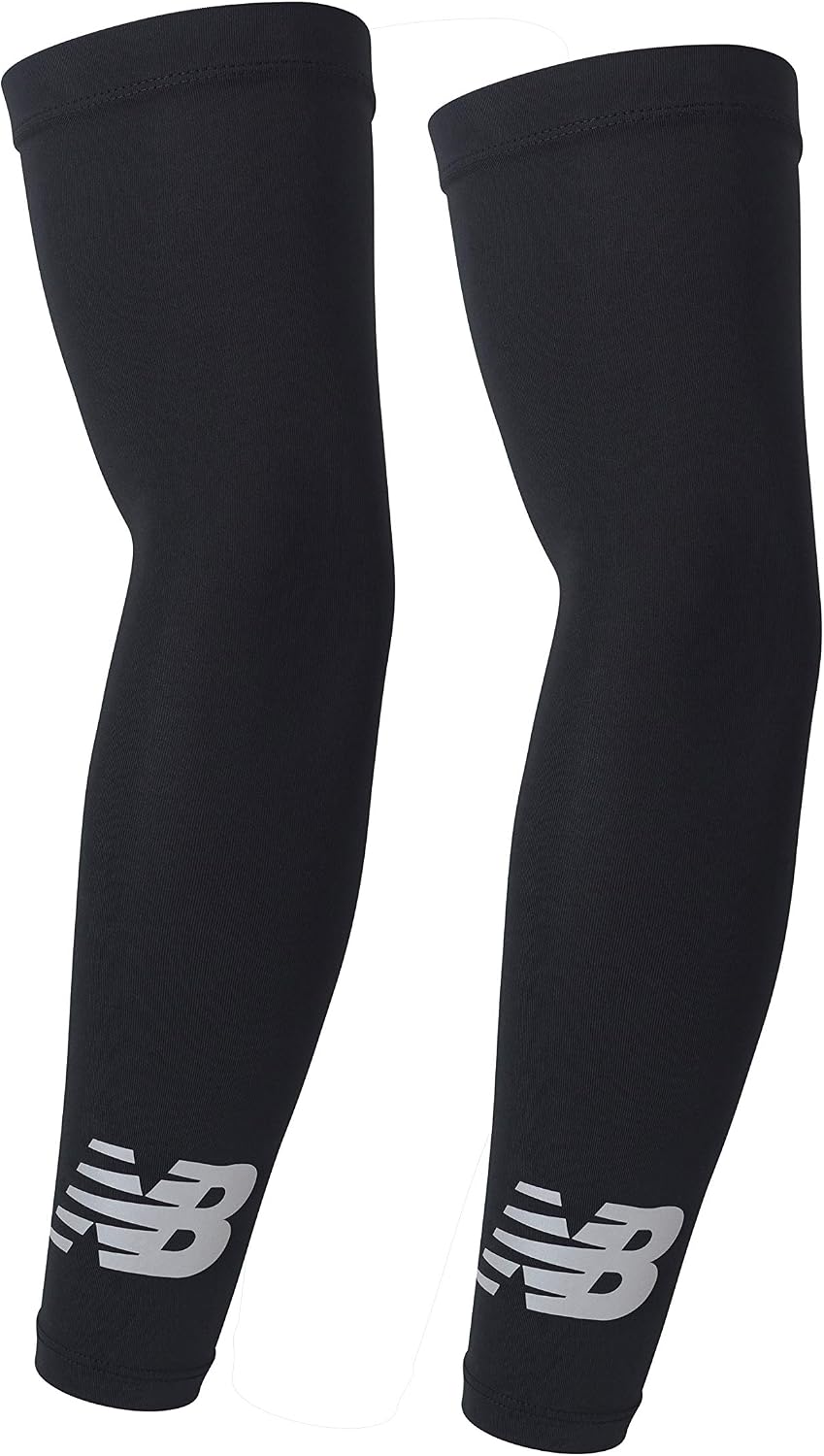 Mangas compresión unisex deporte aire libre blanco y negro