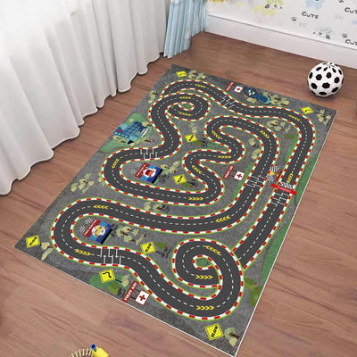 Alfombra coche para niños mapa ciudad 31x47