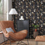 Papel tapiz negro dorado autoadhesivo 17.4x394 impermeable
