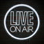 Letrero neón Live On Air USB regulable para pared