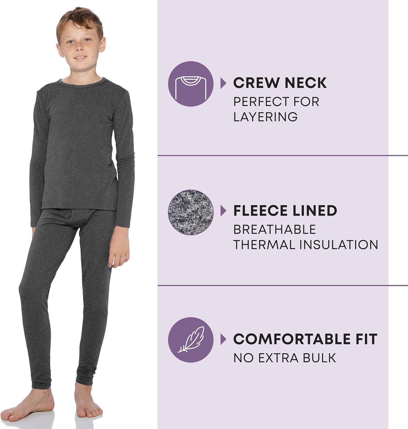 2 Pzas Ropa Interior Termal Niños Chicos para Invierno