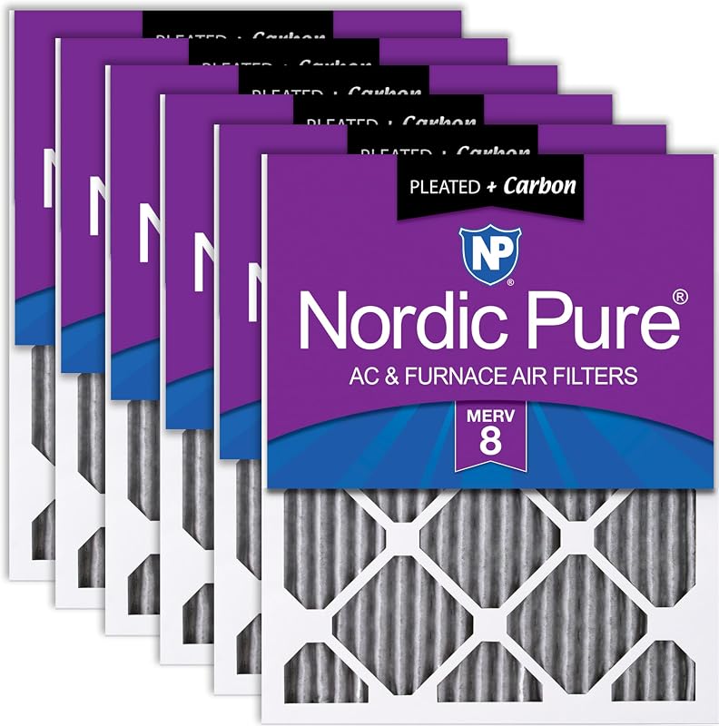 Filtros aire horno MERV 8 plisados carbono 6 pzas 17x24"