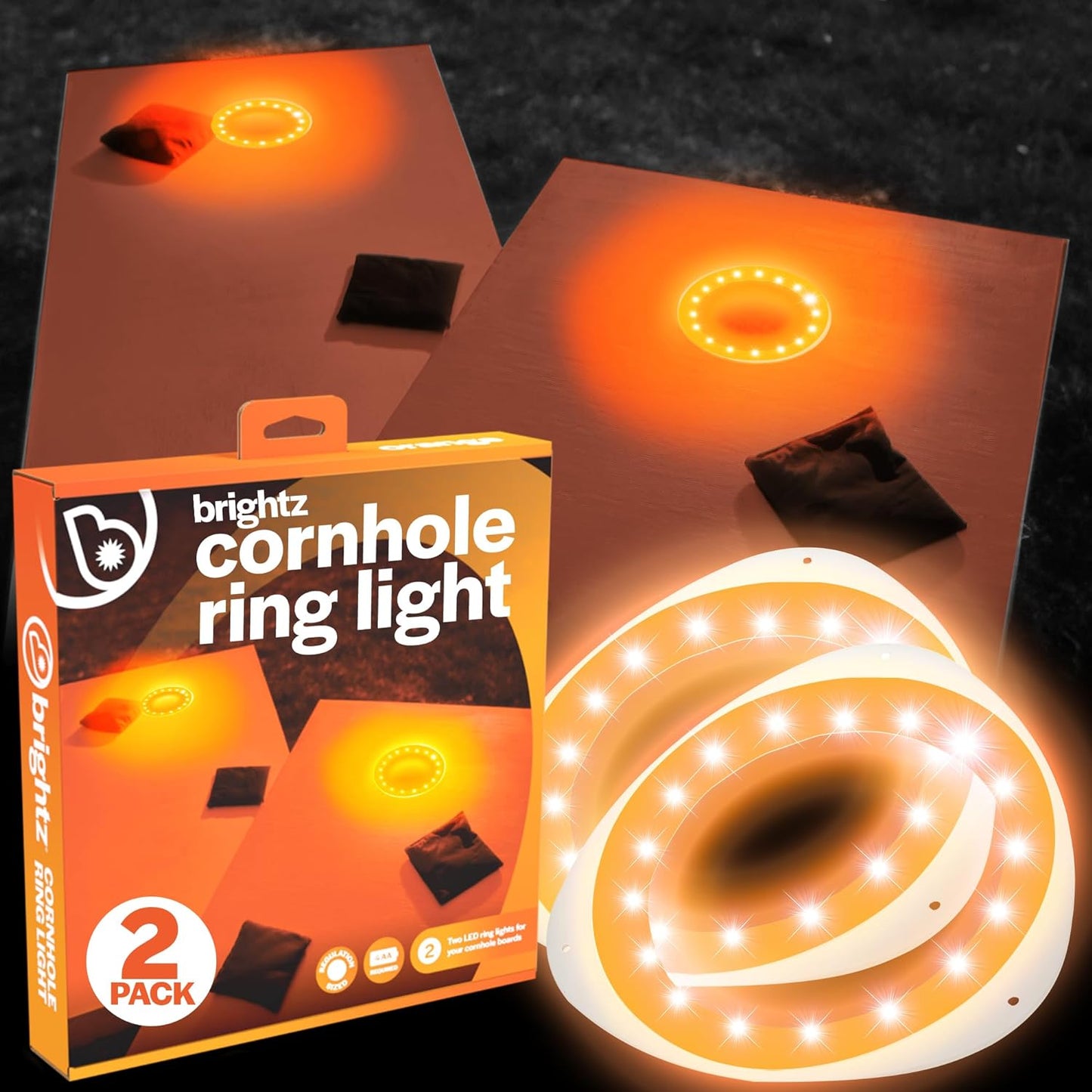 Luces anillo LED para tablero cornhole 48h batería