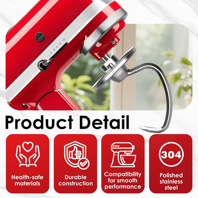 Kit 3 Pzas Acero Inox para Mezcladora KitchenAid 4.5/5qt