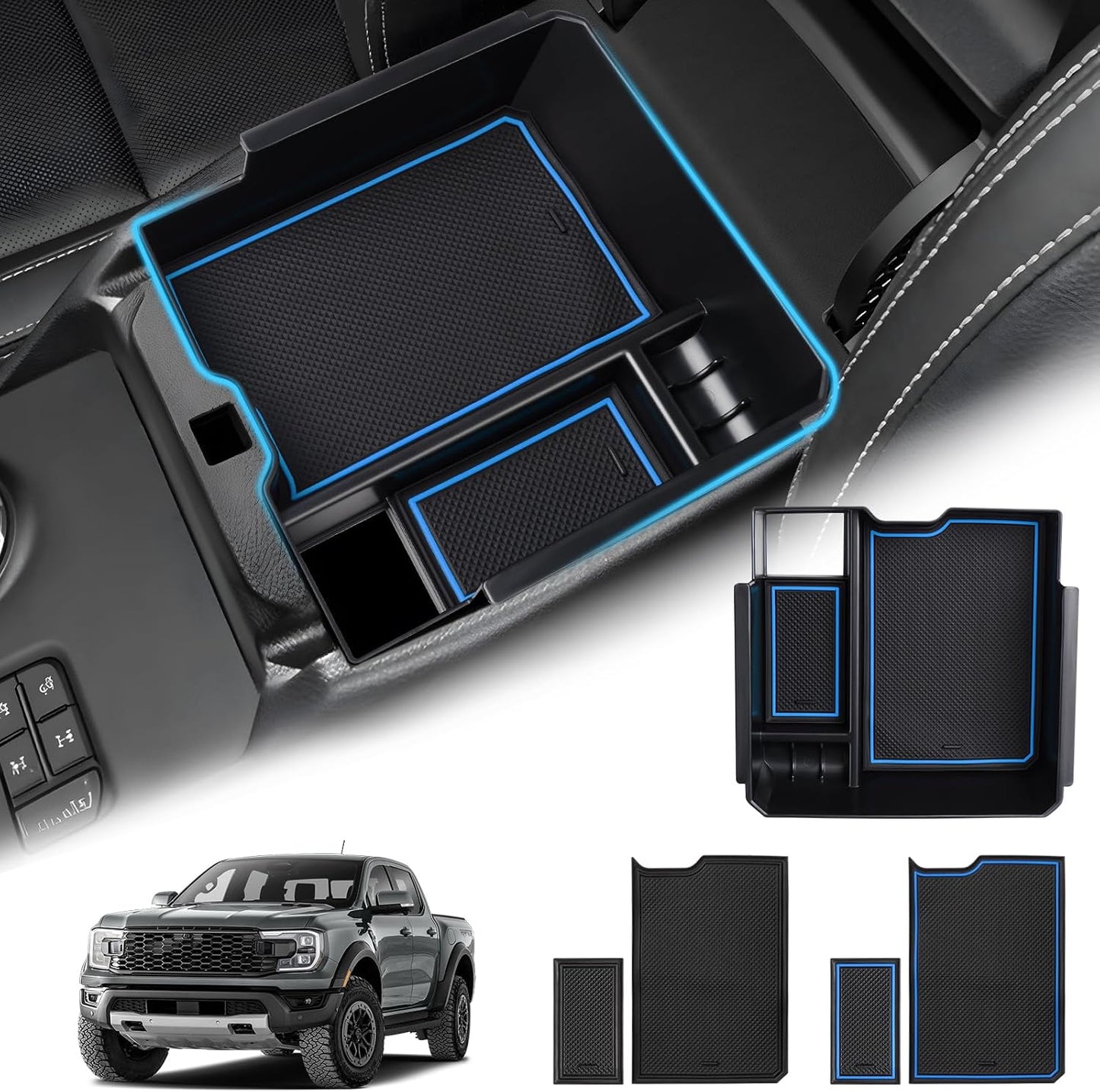 Organiz. consola Ford Ranger 24-26 con reposabrazos