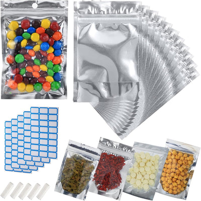150 Bolsas Mylar Resellables 4x6" Almacenamiento Alimentos
