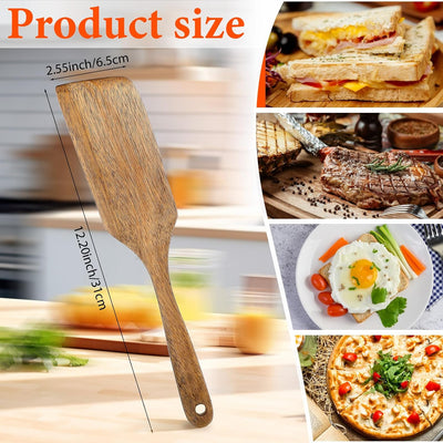 Cuchara madera espátula cocina raspador tazón panqueque hornear wok