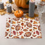 4 Manteles Otoño 12x18pulg Calabaza Hojas Arce Decoración Mesa
