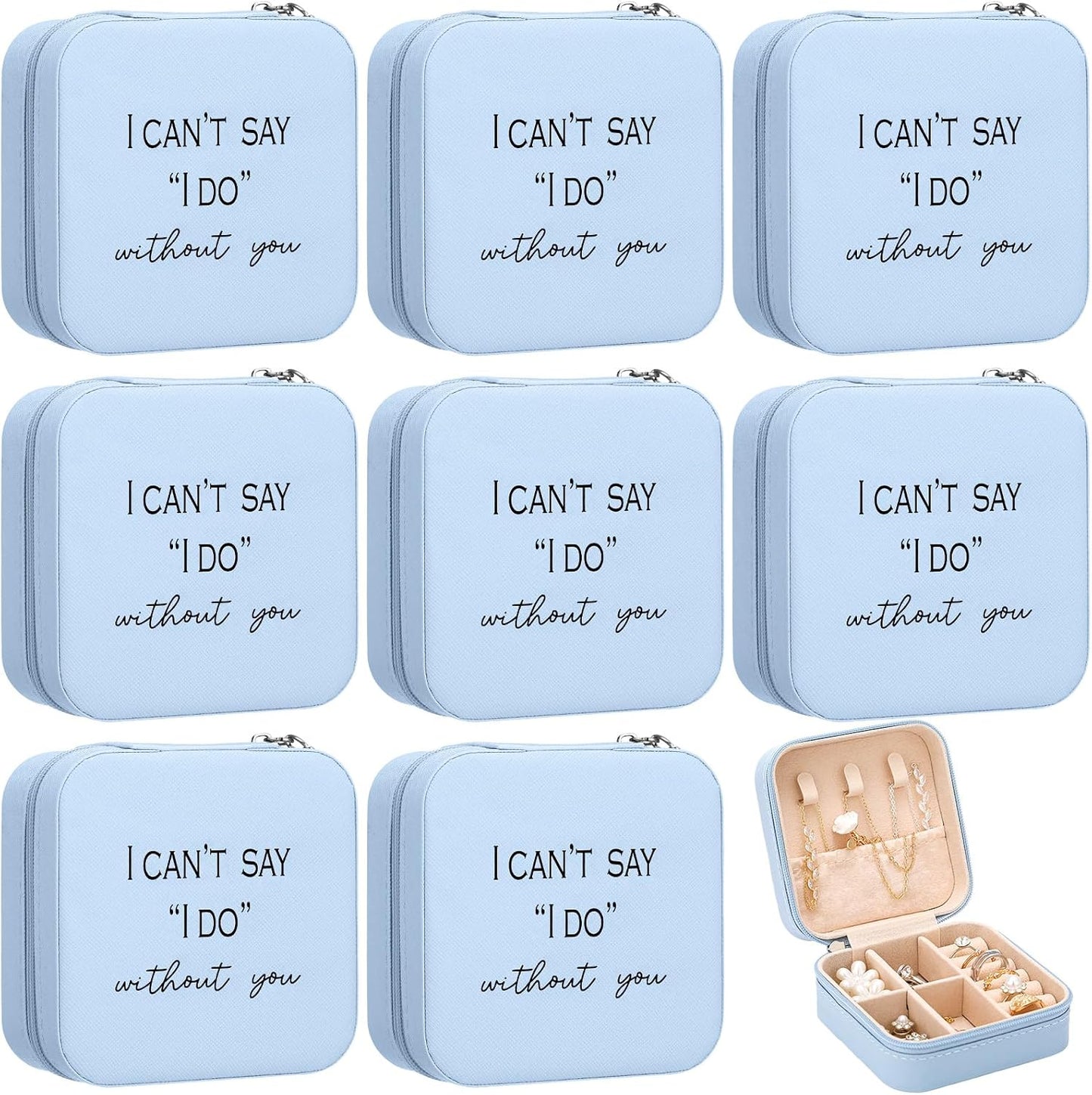 Estuche joyas portátil para damas de honor y viajes