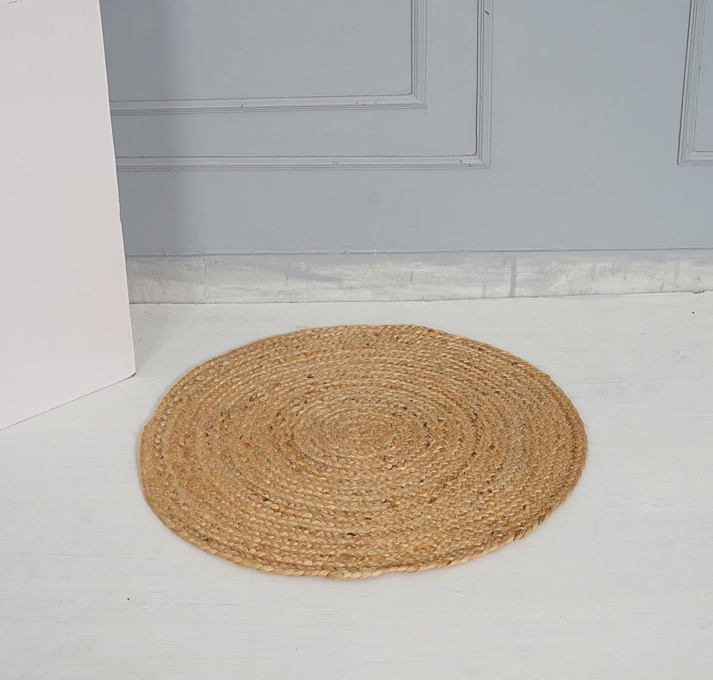 Alfombra redonda yute hecha a mano 2ft x 2ft decoración hogar