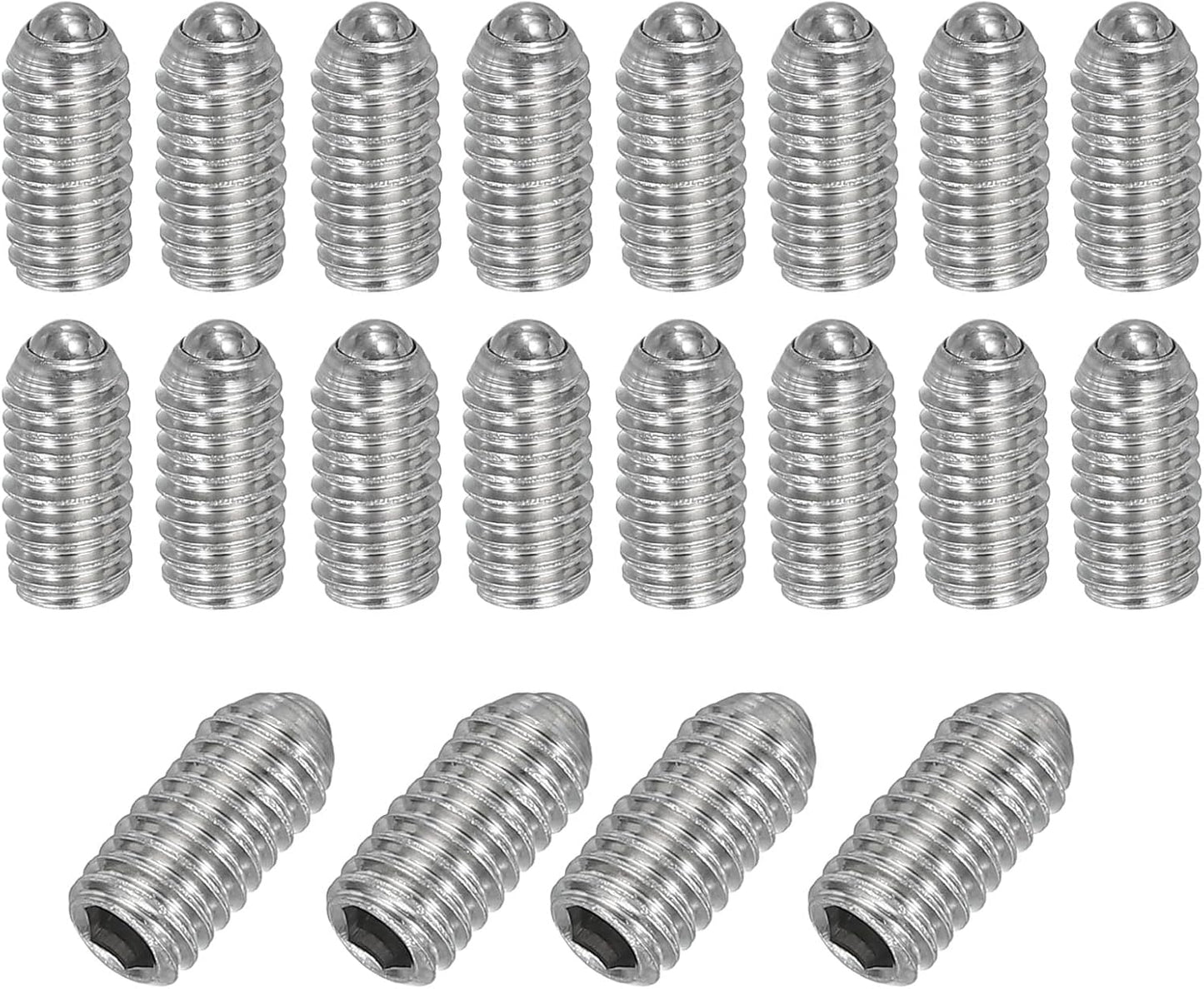 Tornillos bola acero inox 304 20 pzas hex con resorte