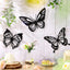 3 Pzas Decoración Pared Metal Mariposa Colibrí Negro
