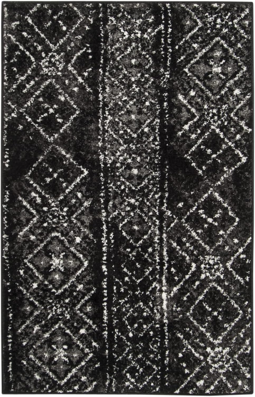 Alfombra Adirondack 2'6x4' color negro y plateado