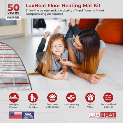 Kit calefacción suelo 10ft2 120V termostato baldosas laminado