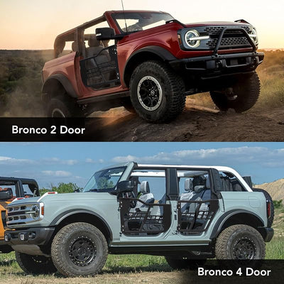 Puertas tubulares Ford Bronco 2021-25 set 4 sin espejos
