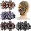 4 Gemas Decorativas con Purpurina Cristal Doble Flor para Cabello