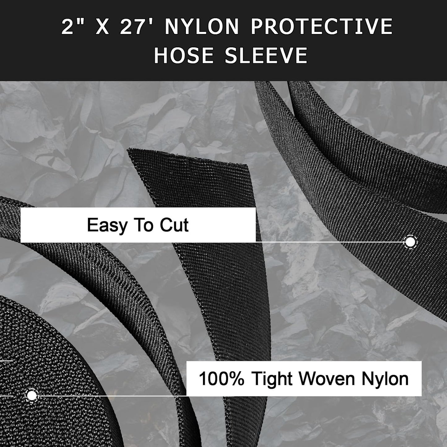 Funda nailon 27ft para manguera hidráulica y soldadura