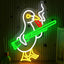 Letrero neón pato con interruptor LED USB para hogar