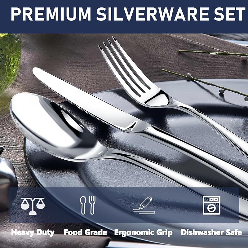 Set 30 Pzas Cubiertos Acero Inox Premium para 6