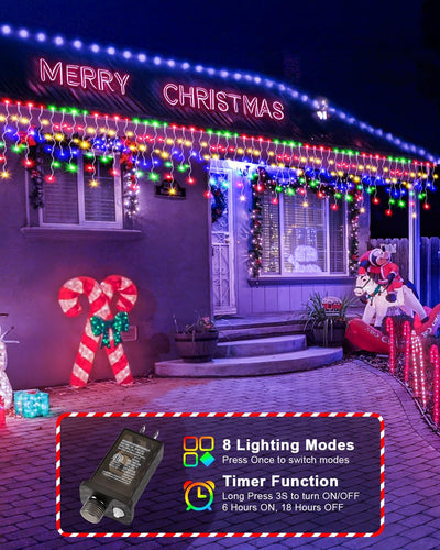 2 Luces Navidad 53pies 486LED Impermeables 8 Modos