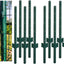 Poste valla metal verde 3ft pack 10 para valla jardín