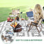 Alfombra reversible patio 9x12ft impermeable gris y blanco