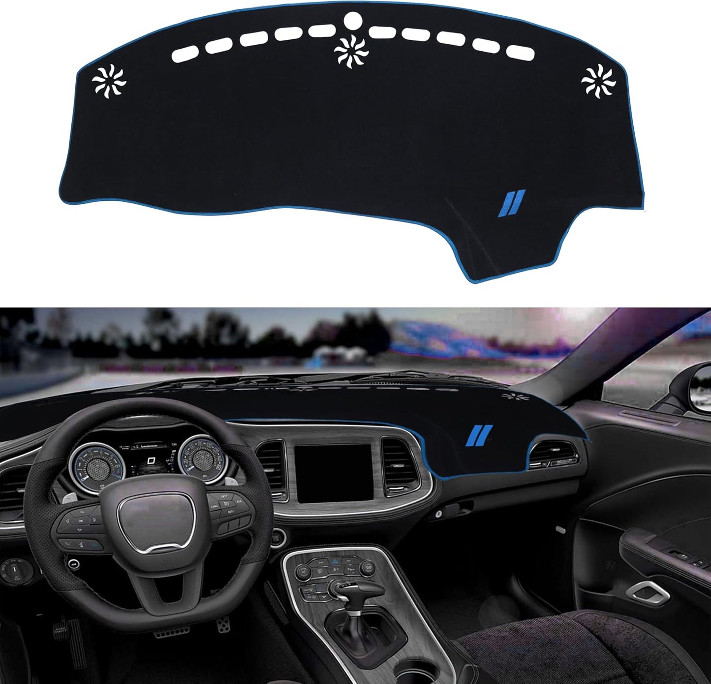Cubierta tablero Dodge Challenger 2015 antiderrap UV