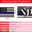 2 Banderas Policía Cadena Blue Lives Matter 60ft