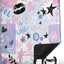 Manta picnic estampado grafiti rosa y morado impermeable