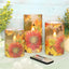 Velas parpadeantes de cera real con control remoto 3 pzas