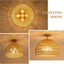 Lámpara techo ratán 4 luces 20" cocina dormitorio