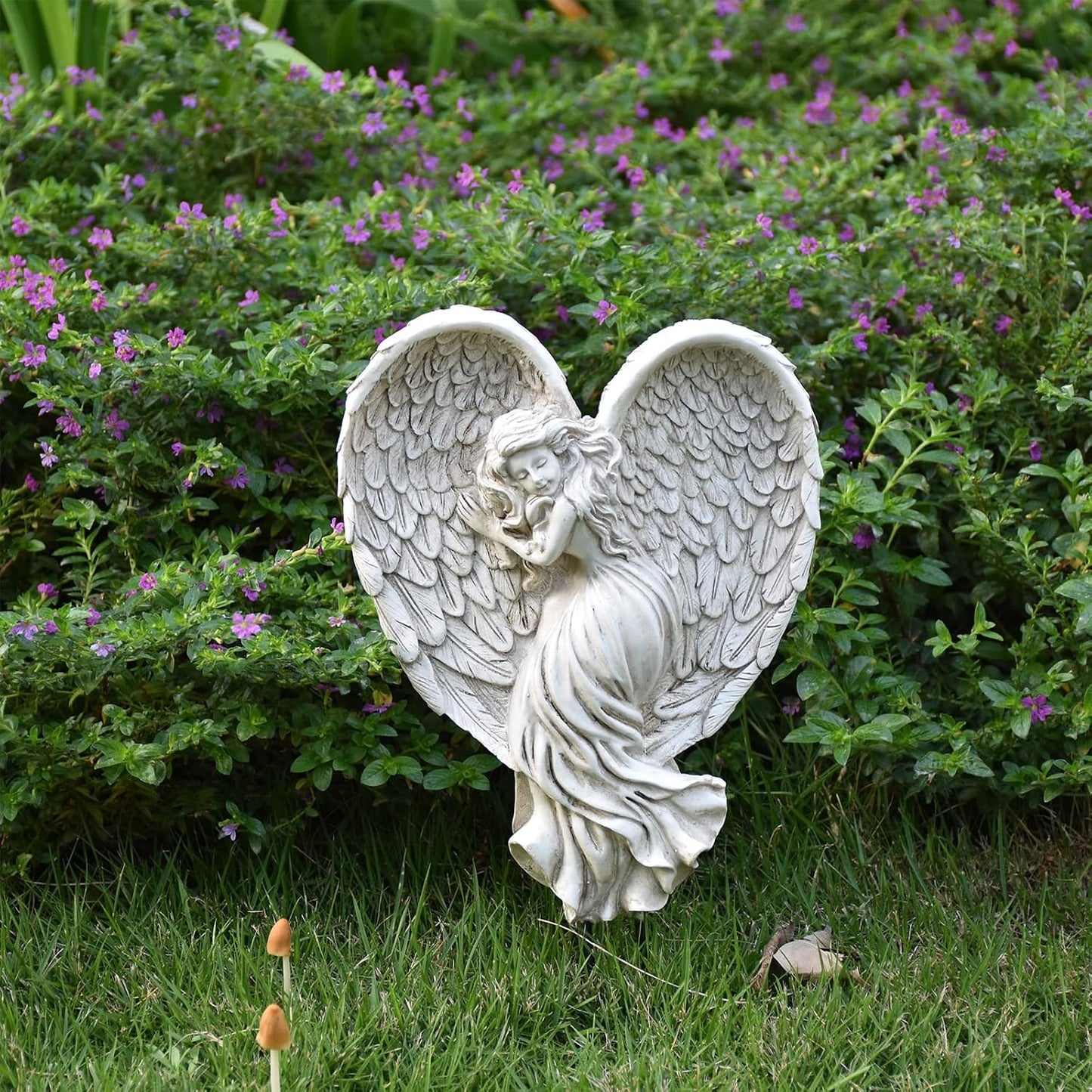 Estatua ángel durmiente jardín 12pulg