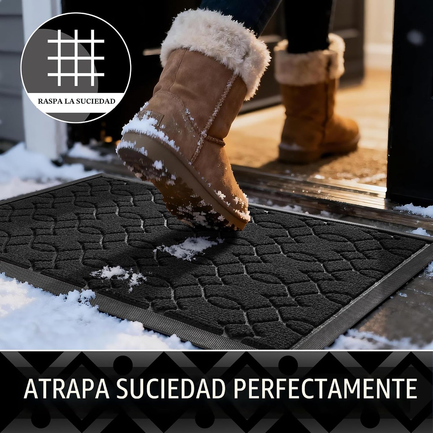 Tapete puerta exterior 29.5x17" impermeable antiderrap