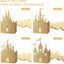 20 Pzas Caja Castillo Princesa Decoraciones Fiesta Oro