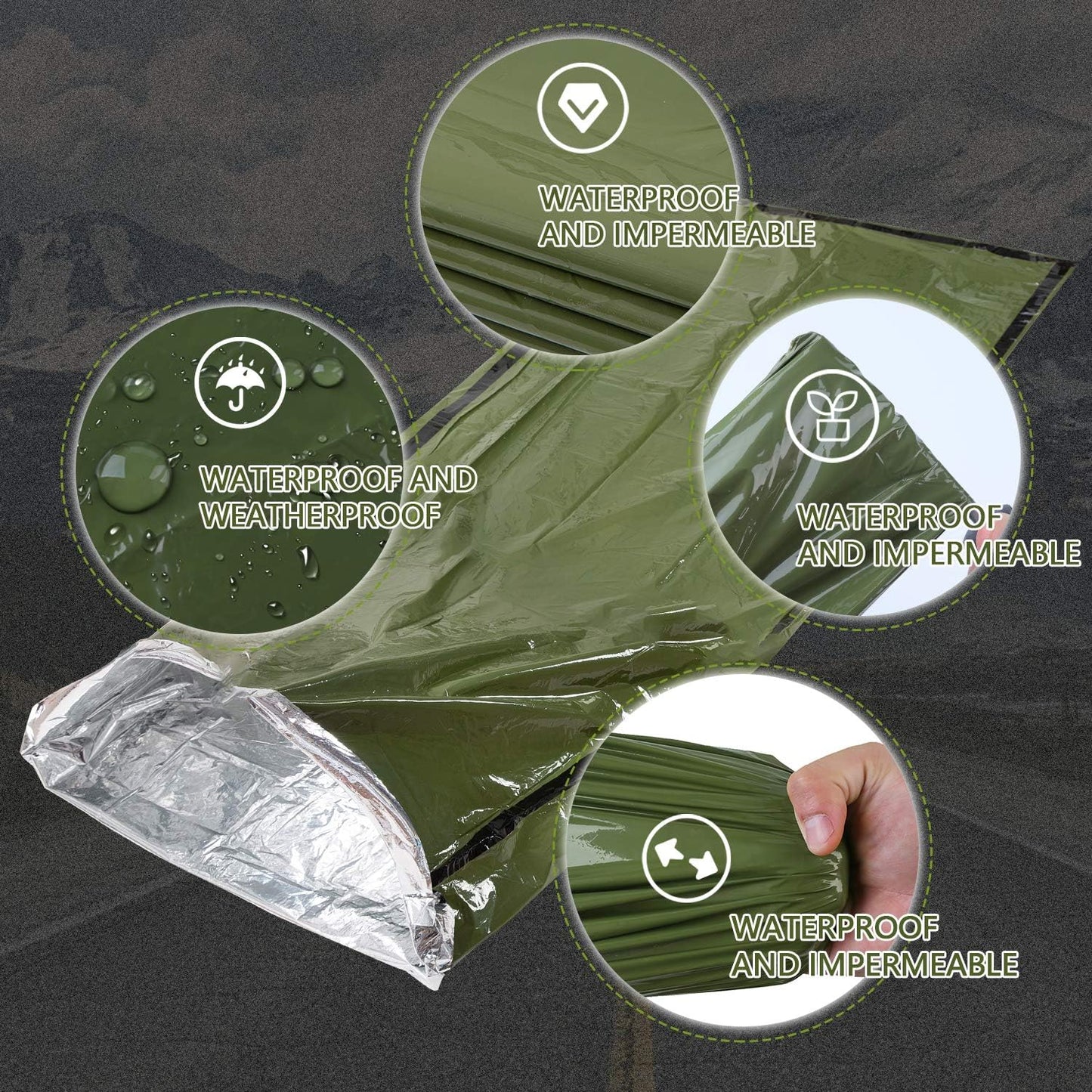 Saco dormir emergencia supervivencia ligero camping senderismo